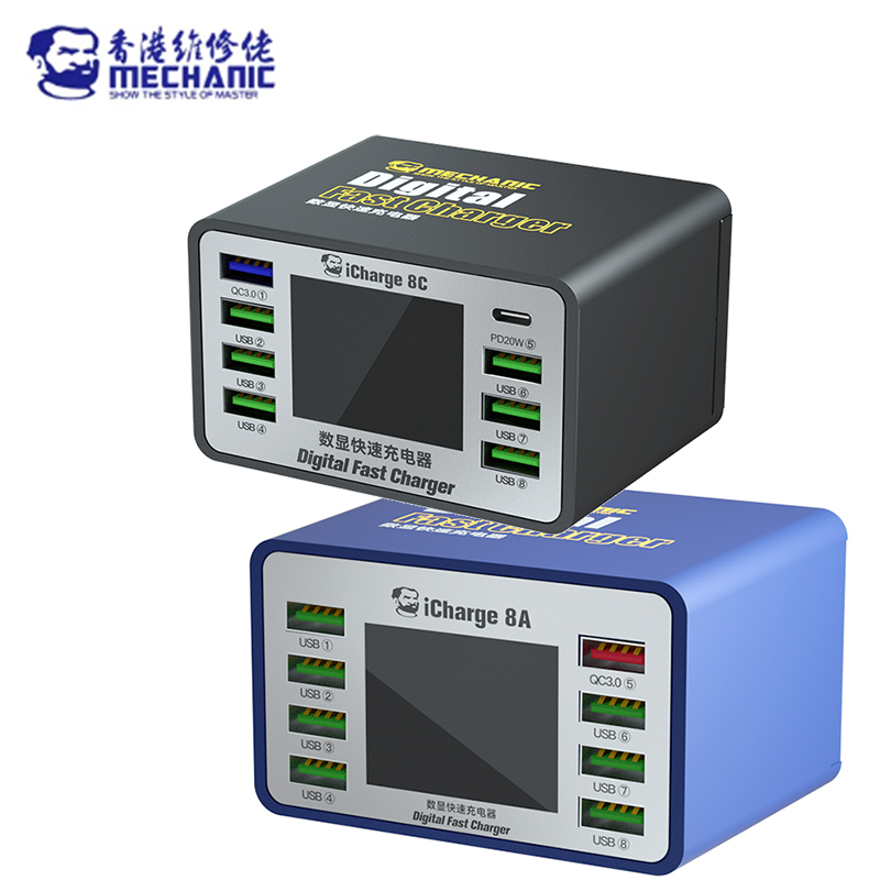 Tools Qc - MECÂNICO-Carregador Rápido para Celular, ICharge 8A