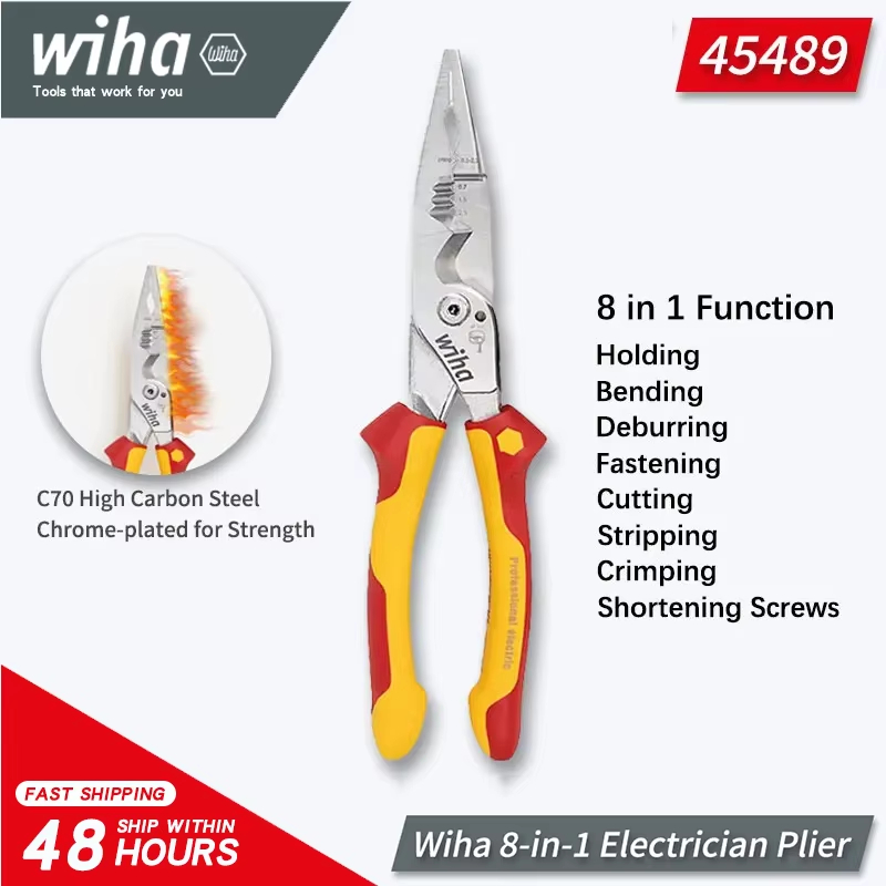 Tools Vn - Alicate Isolado Wiha Original 45489 8-em-1,