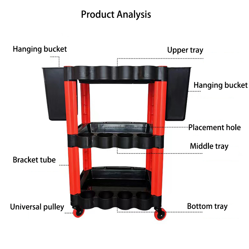 Carro três-Tier Trolley, Auto  - Workshop Tools Shelf avaliação e preço