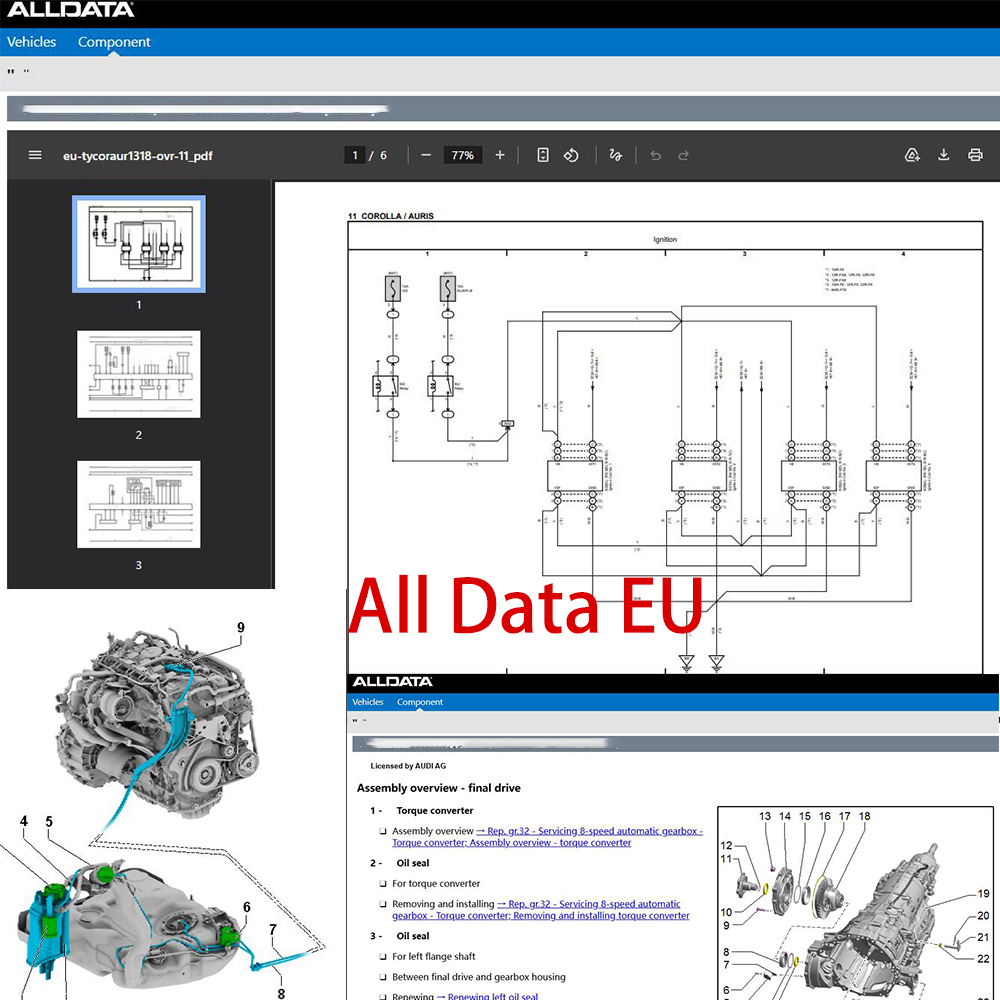 Software de Reparo Alldata 202 - Workshop Tools Diagram avaliação e preço