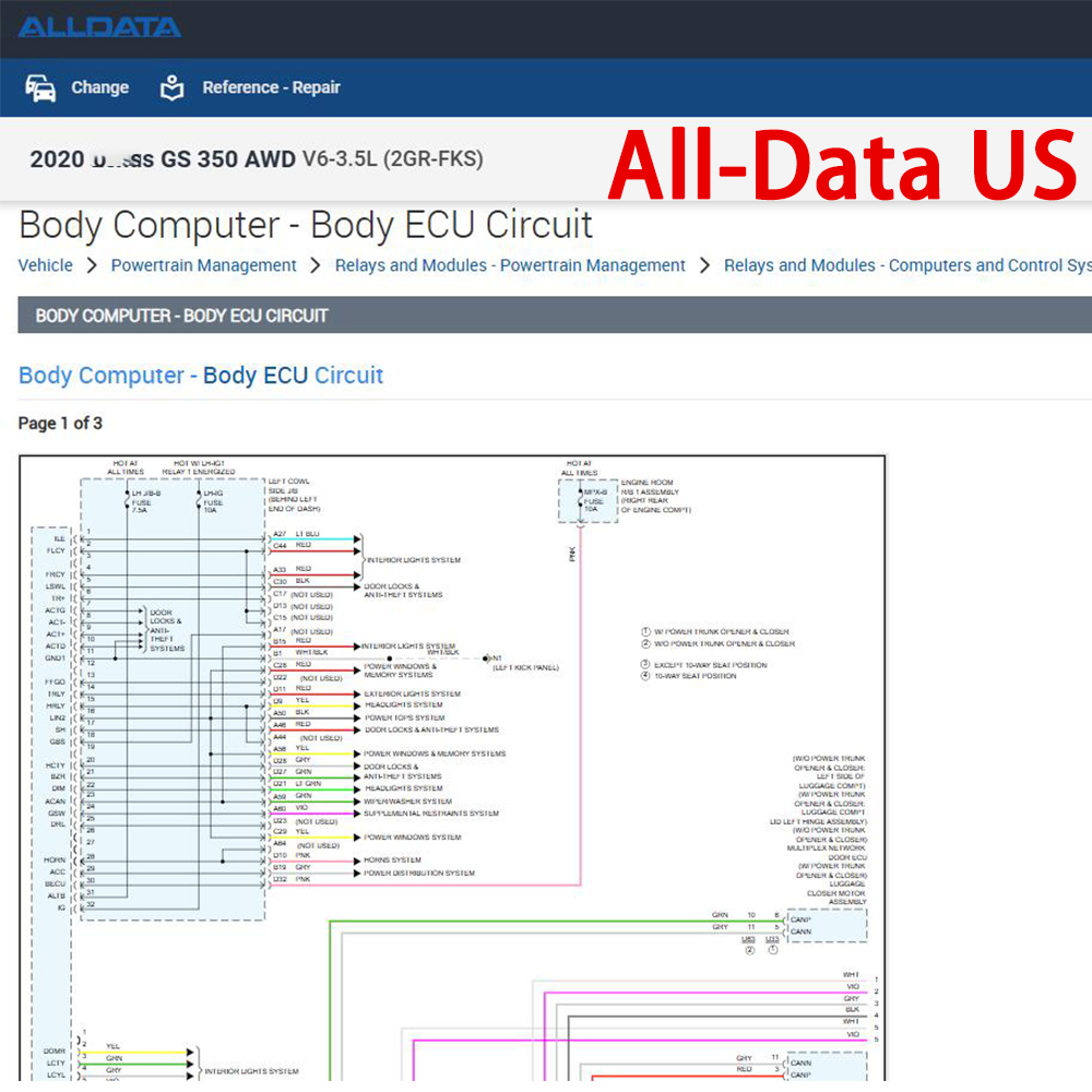 Software de Reparo Alldata 202 - Workshop Tools Diagram avaliação e preço