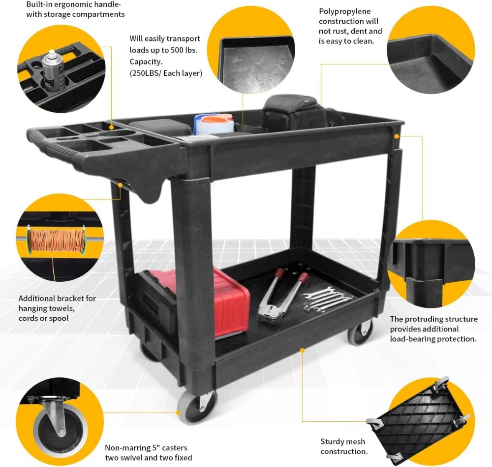 Carrinho de Serviço Reforçado  - Workshop Tools Shelf avaliação e preço