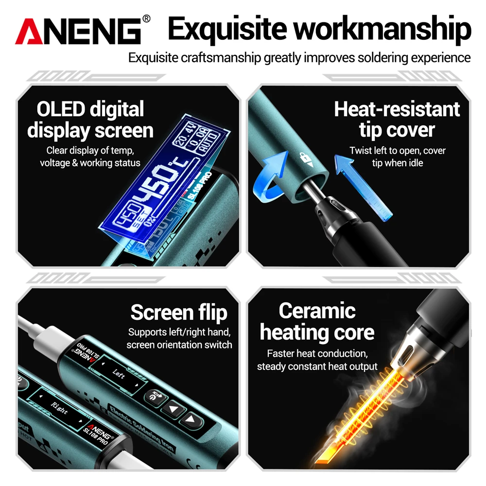Ferro de Solda Elétrico ANENG  - Tools Qc avaliação e preço